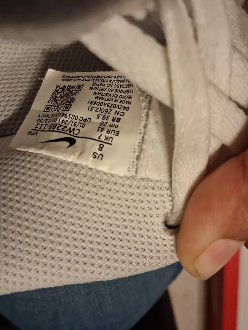 Size 8- Nike Air Force 1 Low White Mens.